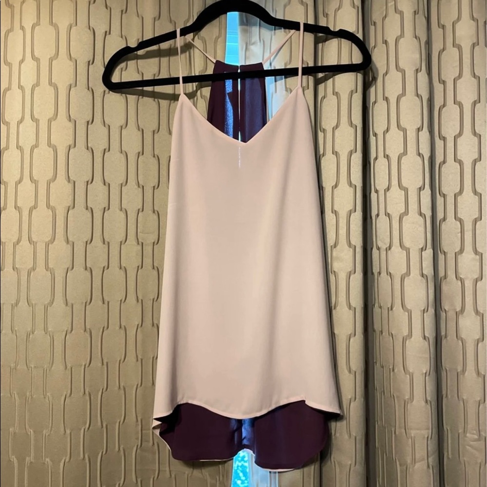 Reversible sleeveless blouse from express in purple and pink